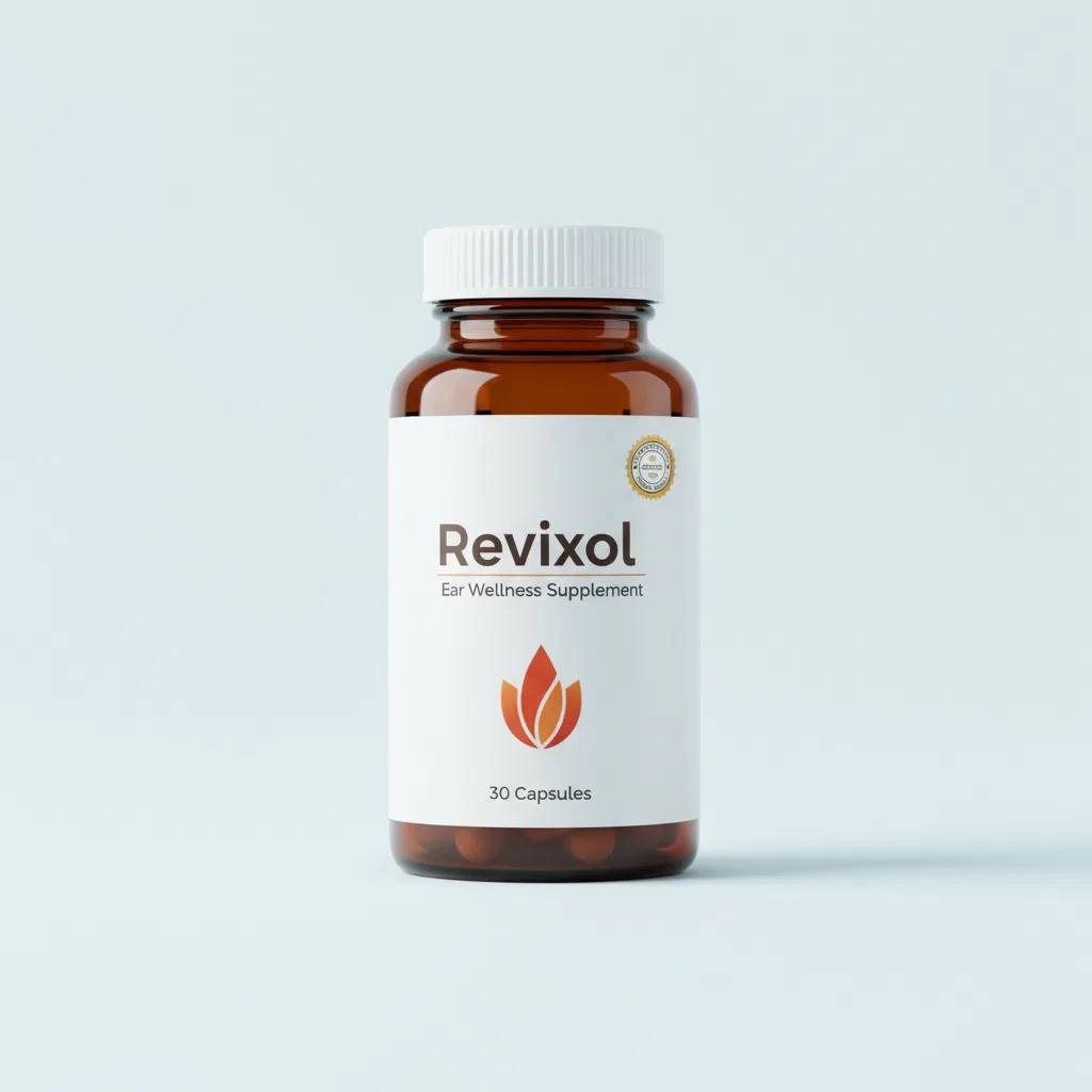 Revixol ear wellness supplement bottle - 30 capsules, natural formula